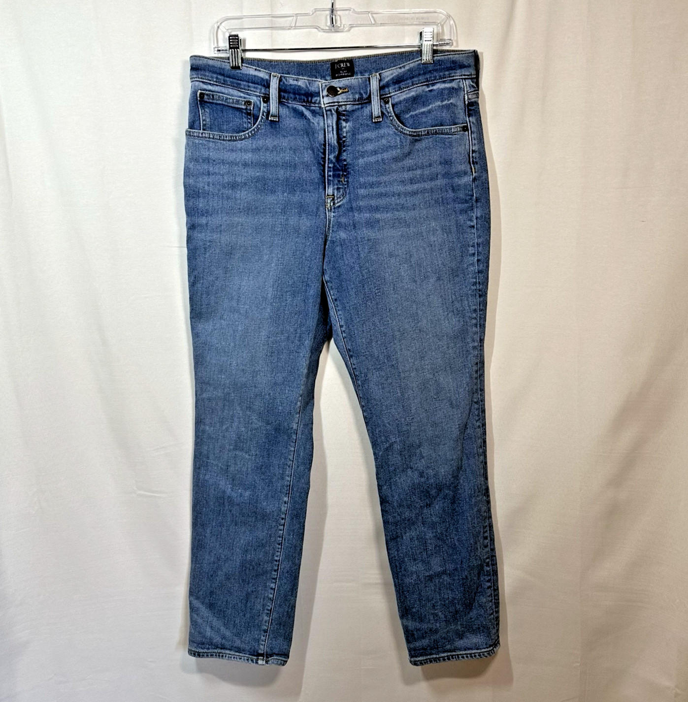 J.Crew Jeans Women's 29 Slim Boyfriend Medium Wash Blue Stretch Denim Mid Rise