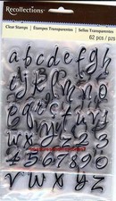 Clear Stamps WHIMSEY DOUBLE ALPHABET 2 Sheets Upper  Lower Number  Punctuation