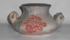 Weller Art Pottery Twin Handled Etna Floral Bulbous Vase