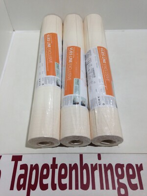 Vliestapete Erismann 3x 5760-02 (3Rollen) Uni Struktur Streifen Beige Creme