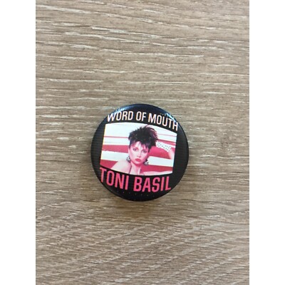 Toni Basil 3/4'' Word Of Mouth Button Pinback 80's
