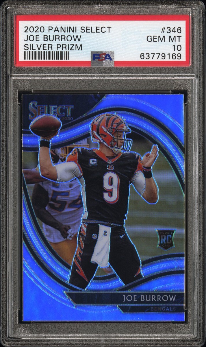 PSA10 ジャンバール 2020 Panini Select Joe Burrow Field Level Silver Prizm #346 PSA 10
