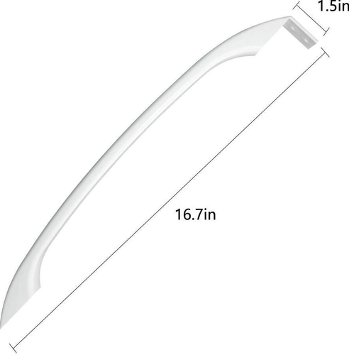 Frigo Mare Maniglia Porta Per Frigorifero Frigidaire - Ricambio Compatibile, Colore Bianco, 2 Pezzi Whirlpool Ricambi