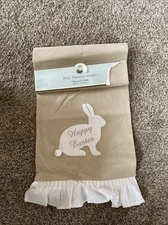 Well Dressed Home Sequin Bead Embrodiery Easter Bunny Table Runner 16"x72” NWT