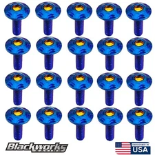 20 STAINLESS STEEL TITANIUM BURNT FENDER ENGINE HEADLIGHT BUMPER DRESS UP BOLTS