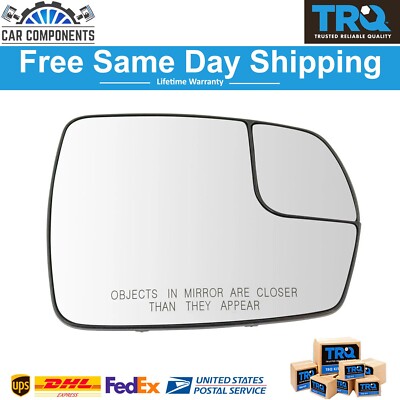 New Mirror Glass with Backing Plate & Spotter Passenger RH For 15-18 Ford Edge