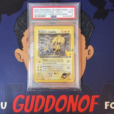 PSA 9 MINT 2021 Pokemon Celebrations Classic ROCKET'S ZAPDOS #15