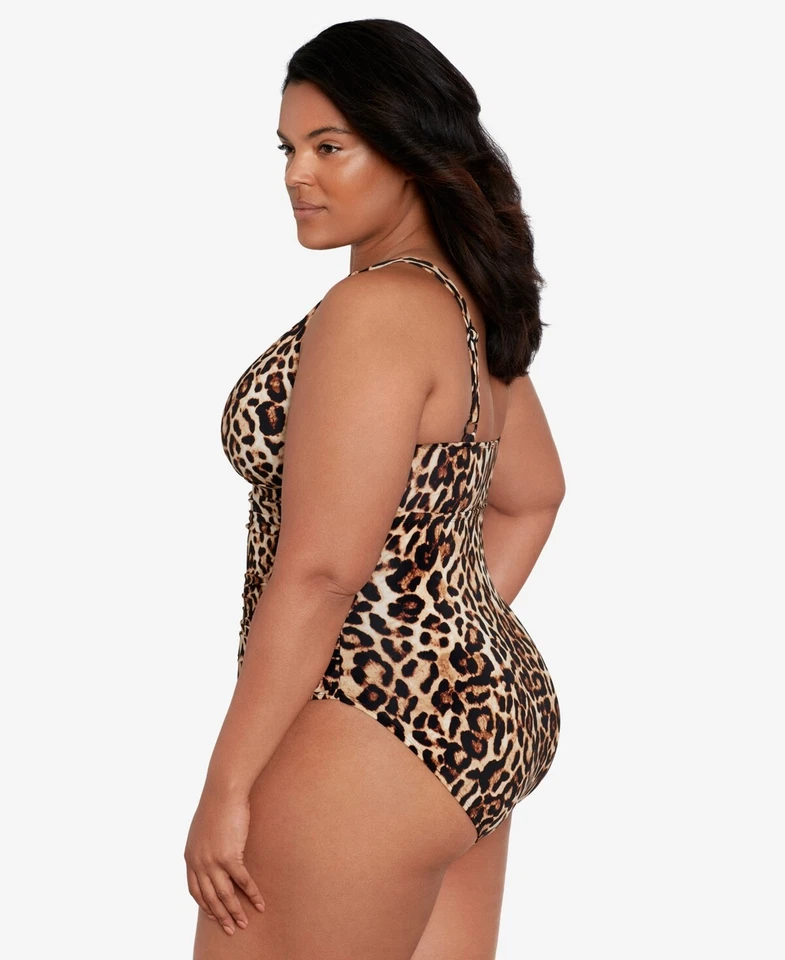 NUEVO CON ETIQUETAS LAUREN Ralph Lauren Traje de Baño de Una Pieza Cuello Alto Talla 20W-22W $180 9B708 Foto 3 de 3