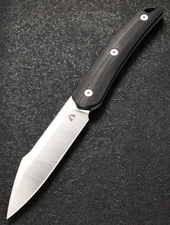 CMB Made Knives Kisame Fixed Knife 3.5 14C28N Steel Blade Black G10 Handle FB01C