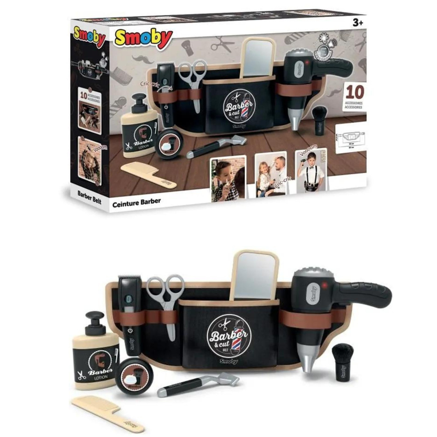 Ceinture confortable de barbier pour enfant avec sangle rembourrée