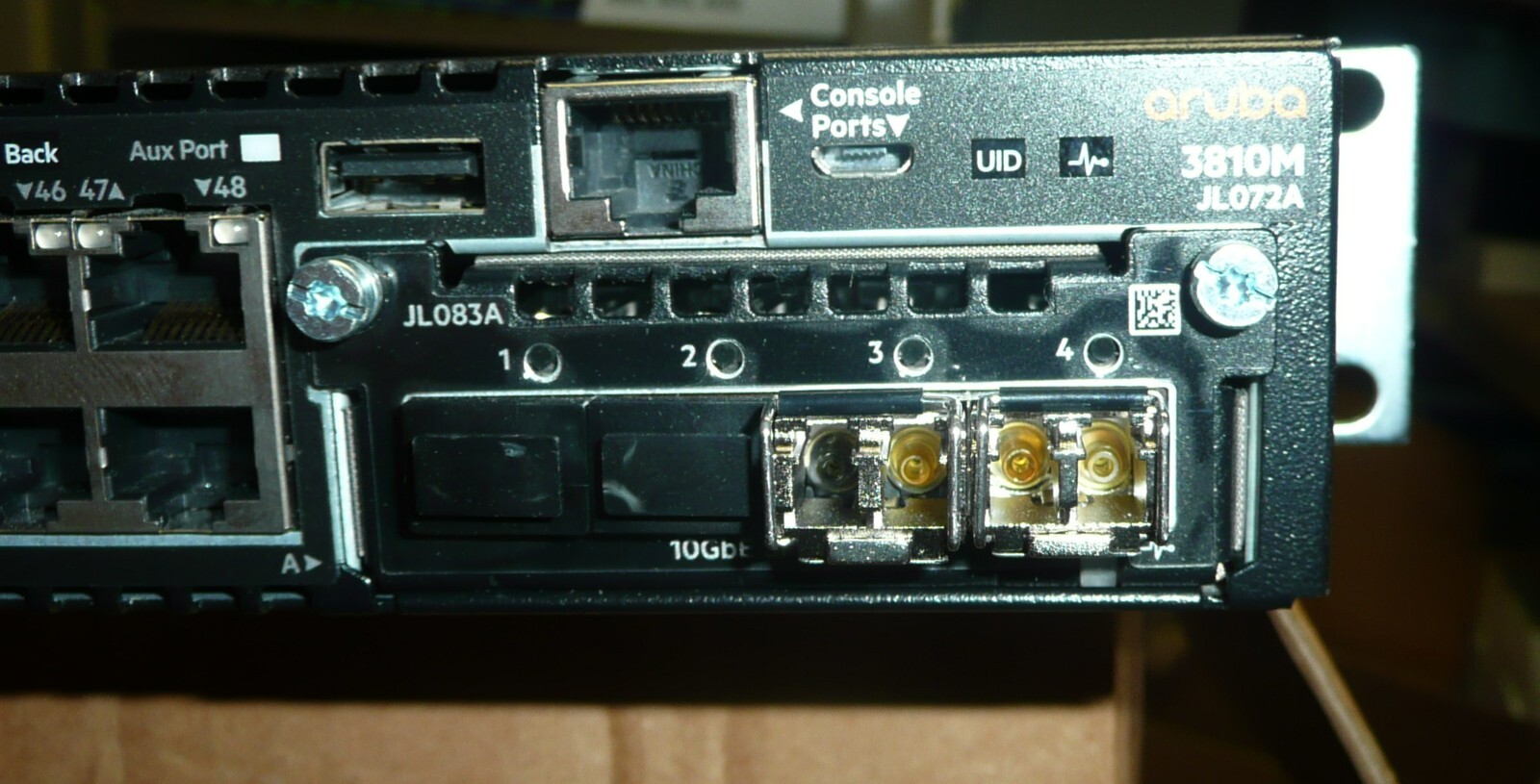 HP Aruba 3810M JL072A 48 Port Switch w/ JL083A 10Gb SFP