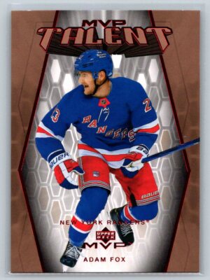 2023 Upper Deck MVP MVP Talent #MT-56 Adam Fox New York Rangers
