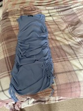 Blue Drawstring Bodycon Dress, Shein, XS, Perfect Condition