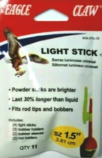 Eagle Claw 1-1/2" Light Sticks for Bobbers and Rod Tips, TWO Packs #AGLSTK15