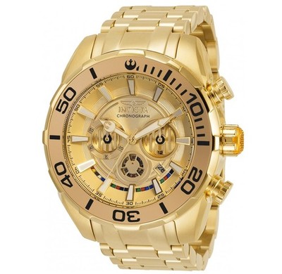 Invicta Star Wars C-3PO 50mm Limited Edition Gold Chronograph Watch 35068