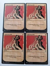 LIGHTNING BOLT (SHOWCASE) X4 Commander Legends: Battle For Baldur's Gate MTG