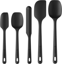 5 Pieces Silicone Spatula Set, Food Grade Rubber Spatula, Upgrade Strong Handle
