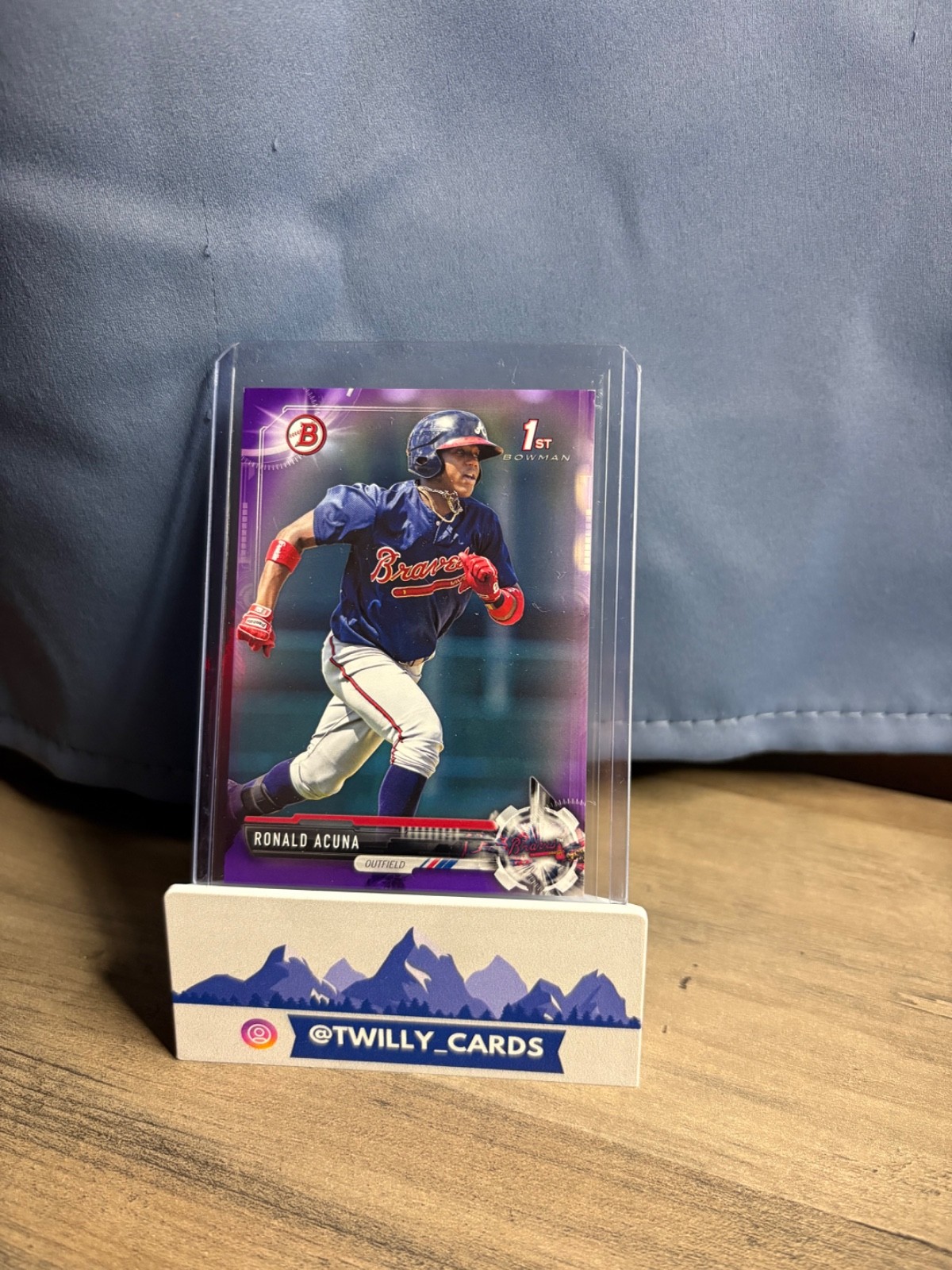 2017 Bowman - Prospects Ronald Acuna Jr. #BP127 Purple /250 (RC) First