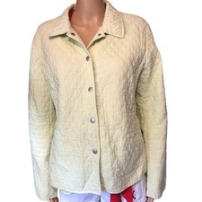 VTG White Stag 100 Cotton Button Up Casual Quilted jacket women Sz M Warm Cozy