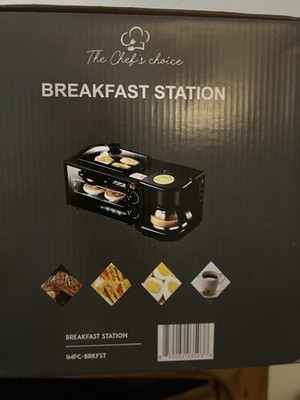 The Chef's Choice Breakfast Station Non-Stick Griddle Toast, Black IMPC-BRKFST