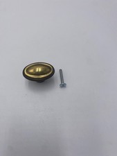M&ouml;belknopf Messing roh braun, 40x27mm