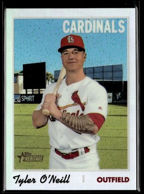 2019 Topps Heritage Chrome Refractor Tyler O'Neill Cardinals #THC-564