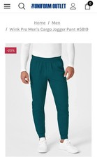 WonderWink Pro Men's Cargo Jogger Scrub Pant 5819 NWT 3XL