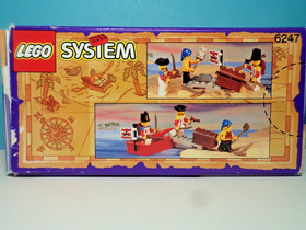 Lego # 6247 : Bounty Boat de Pirate I.  Bo&icirc;te et plan