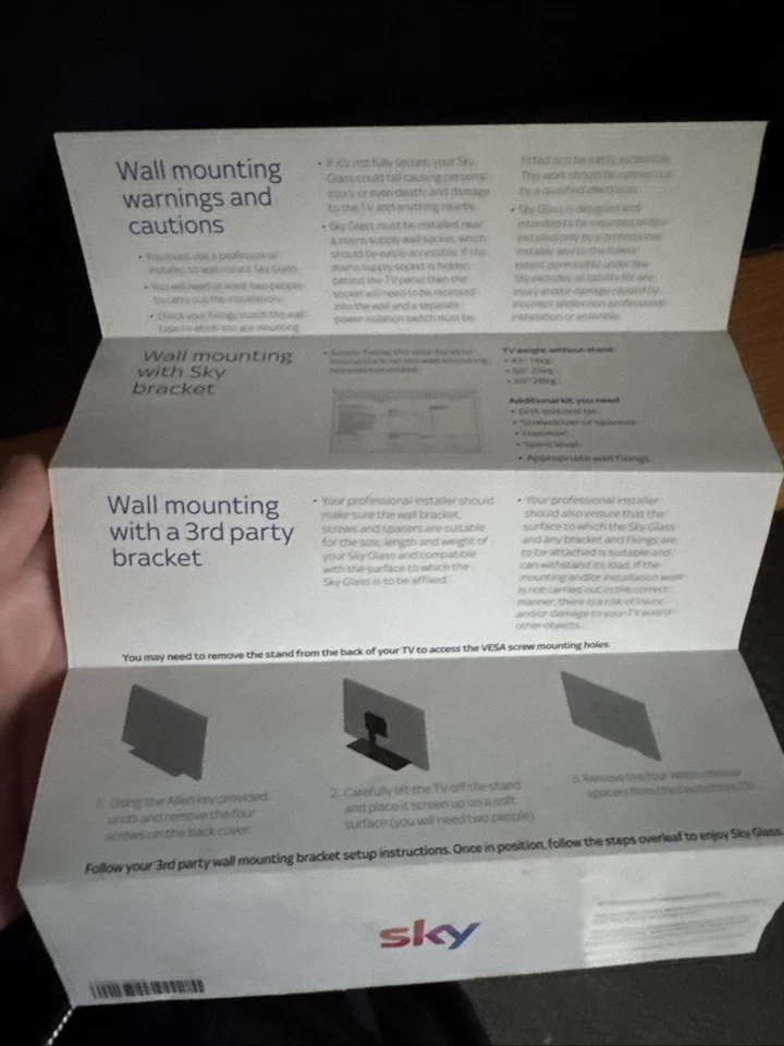 Sky Glass 43-inch Black TV with Remote Control and Stand Excellent Condition - Image 3 of 4