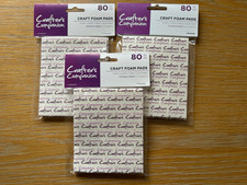 Crafters Companion Foam Pads 3 Packs 80 Pads 24mm x 12mm x 3mm 240 Pads in Total