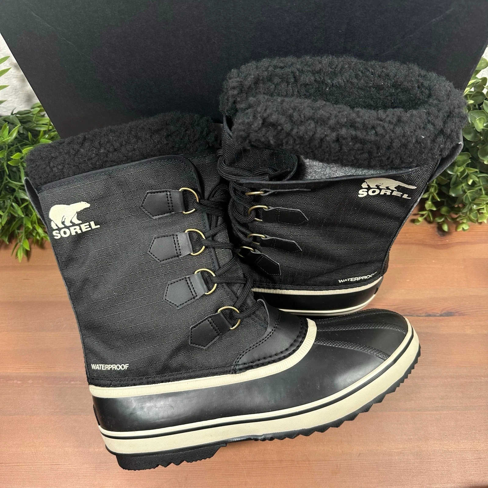 Sorel Men's 1964 PAC Nylon Waterproof Snow Boots Black Size 11