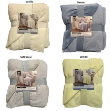 Member's Mark Reversible Cozy Gauze Plush Throw, 60" x 70"
