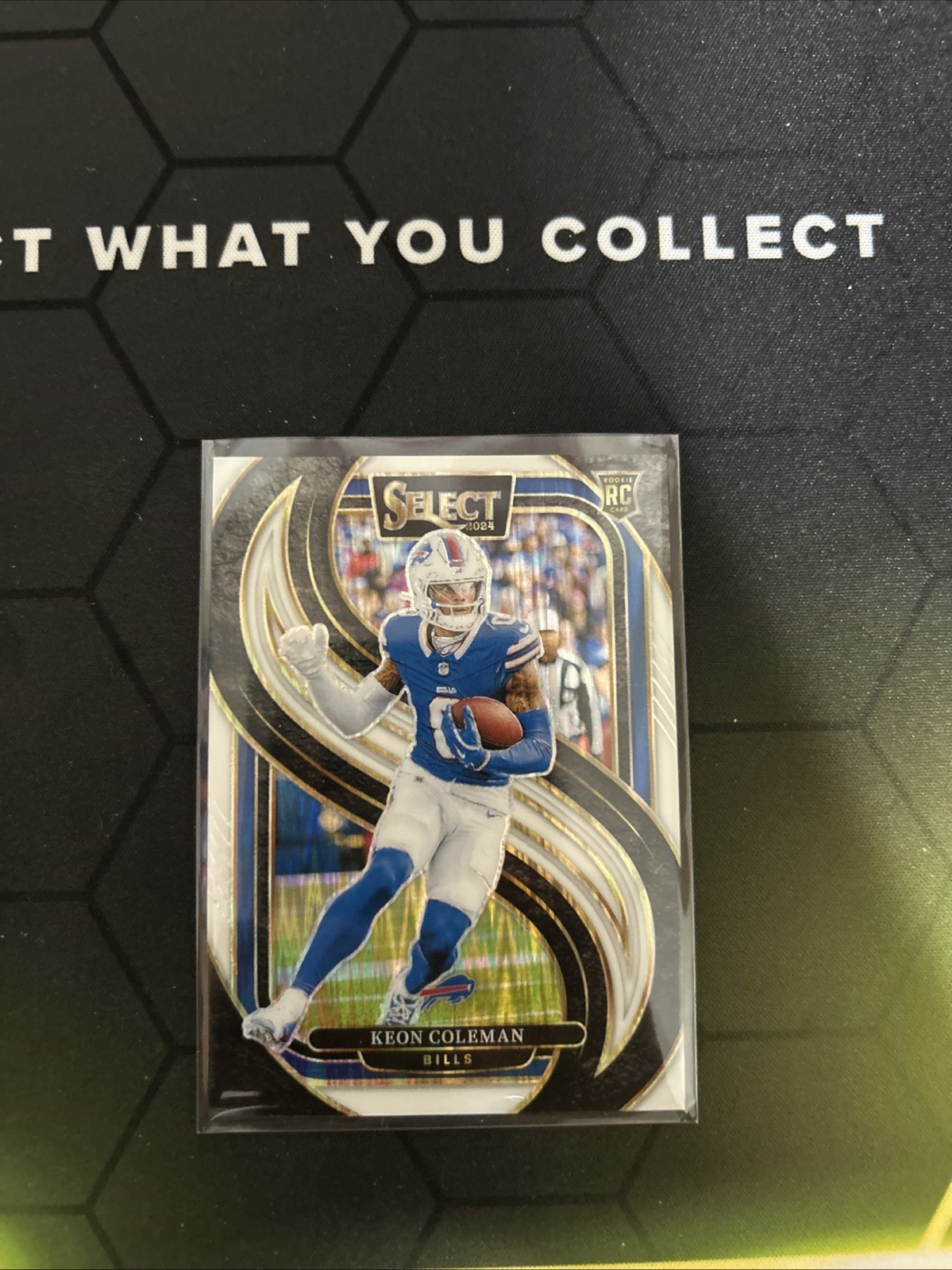 Keon Coleman 2024 Select Premier Level White Shock Prizm /199 (RC) #153