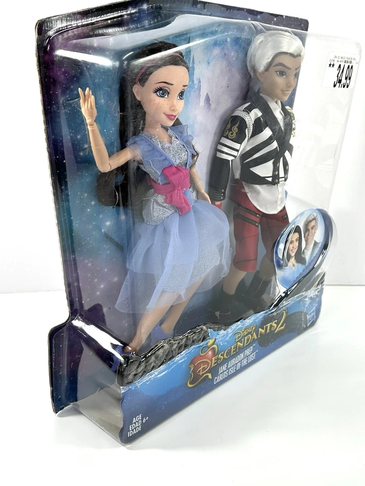 Disney Descendants 2 Twin Pack Jane Auradon Prep y Carlos Isla de los Perdidos Nuevo en Caja Foto 2 de 4