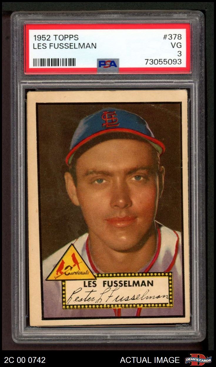 1952 Topps #378 Les Fusselman Cardinals PSA 3 - VG