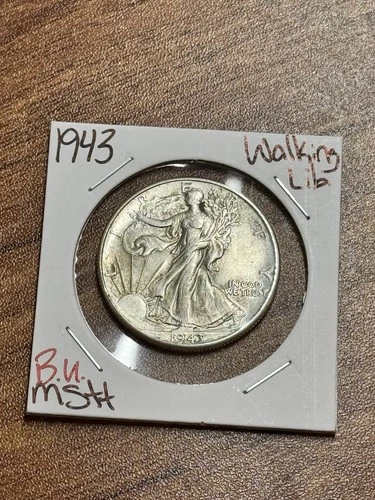 1943 P Walking Liberty Half Dollar BU Uncirculated MS++ U.S. 50c Coin (Raw18120)