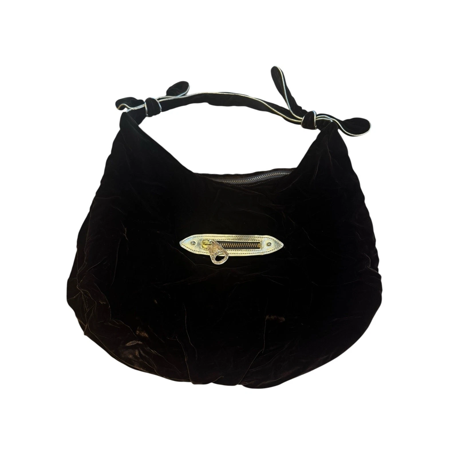 Marc by Marc Jacobs Y2K Vintage Brown Velvet Oversized Hobo Shoulder Bag