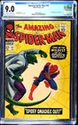 AMAZING SPIDER-MAN #45 CGC 9.0 OWW VF/NM Marvel Comics 1967 Lizard Romita Lee v1