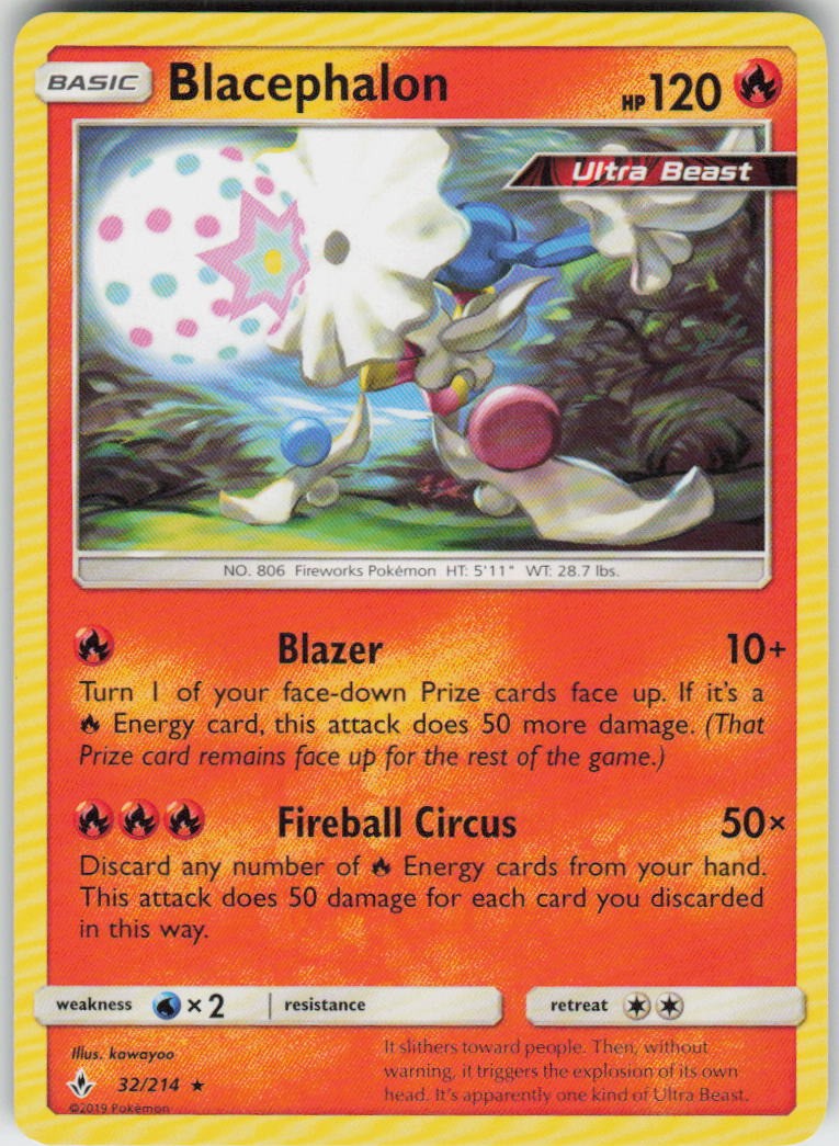 BLACEPHALON 32/214 UNBROKEN BONDS POKEMON RARE NM/M