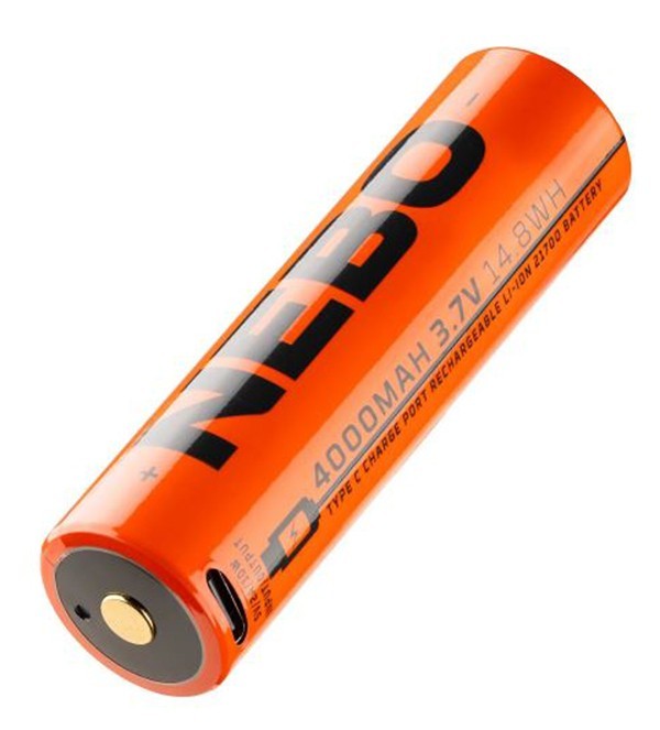 Nebo 21700 3.7V 4000mAh Rechargeable Lithium-Ion Battery with USB-C Port - Image 2