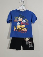 Y2K Vintage Walt Disney Michey Mouse 28 Shirt And Shirt Outfit Toddler Sz 3T