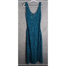 Vintage Victorias Secret Slip Dress Turquoise Gold Crown Lingerie Romantic Luxe