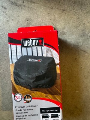 This is a Weber 7197 Premium Cover designed for Lumin and Lumin Compact electric