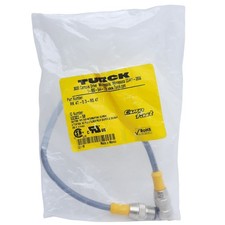 Turck RK 4T-0.3-RS 4T EuroFast Cable 3-Pin M12 Female x M12 Male 250V 4A, 0.3m
