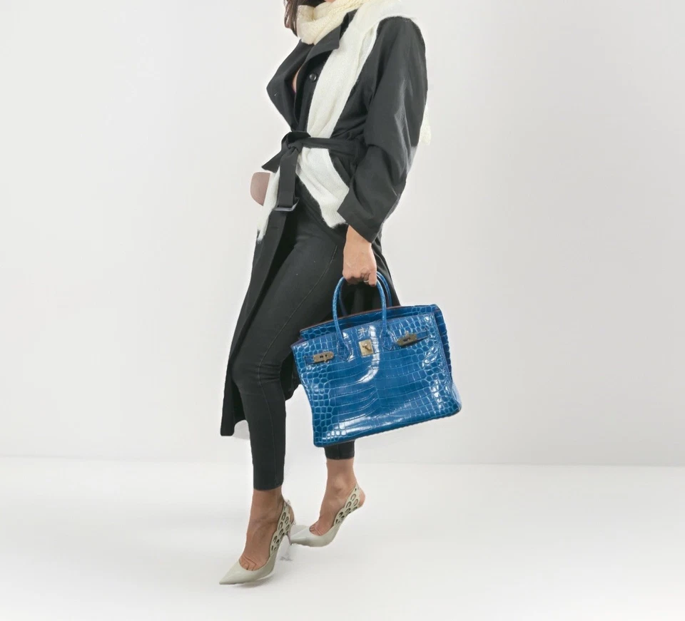 London Fog черный пояс длинный Тренч мягкий пальто размер 6 миниатюрный - Изображение 2 из 4