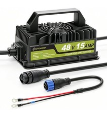 48V 15A LiFePO4 Lithium Battery Charger for Golf Cart RV Forklift IP67 51.2V NEW