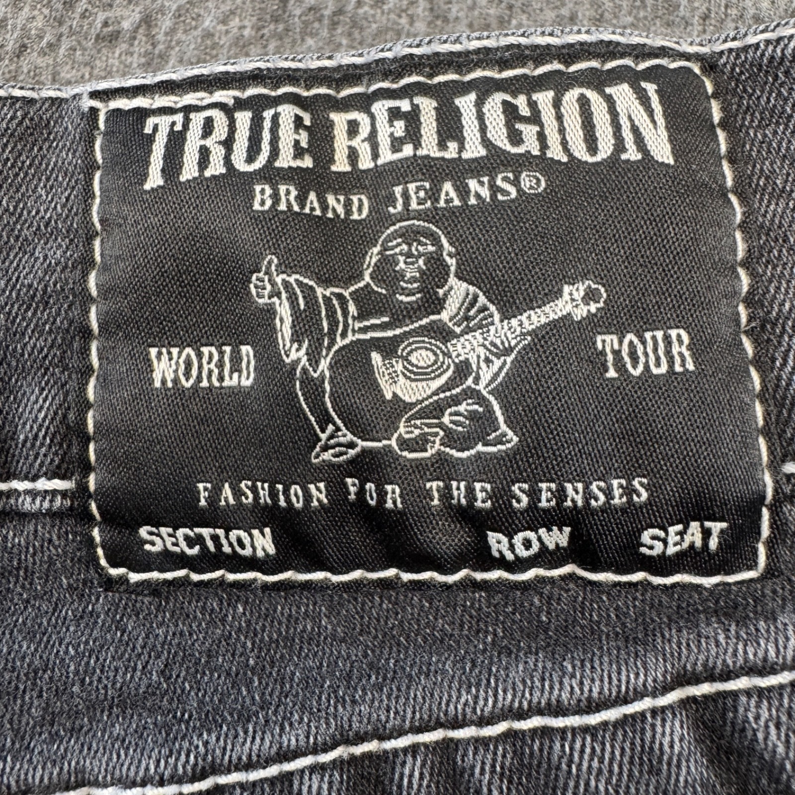 True Religion Ricki Relaxed Straight Jeans Womens 28 Gray Black Wash thumbnail 11