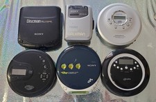 Lot Of 5 Portable CD Players  1 Walkman Tape Player/Radio FOR PARTS Not Working