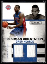 2010-11 Panini #7 Greg Monroe Freshman Orientation Materials SN,MEM 3203J