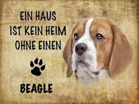 Holzschild 30X40 Cm Beagle Hund Ohne Kein Heim Deko Geschenk Holz Schild